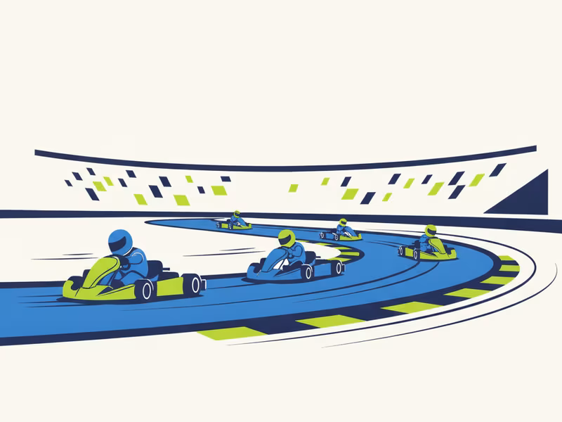 Kart and racing illustration